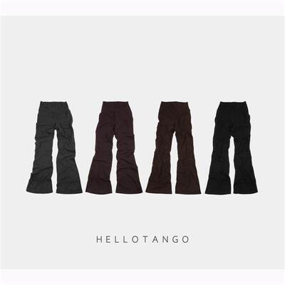 HELLOTANGO秋冬高腰山羊绒无痕保暖外穿微喇显瘦瑜伽裤袜ZY26B39