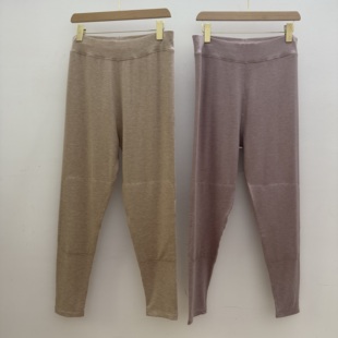 格凯女士加大码特加肥加厚秋裤羊绒蚕丝保暖裤加厚蚕丝贴片护膝裤