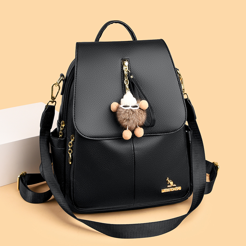 牛津布双肩包女2025新款时尚百搭轻便大容量书包简约通勤旅行背包