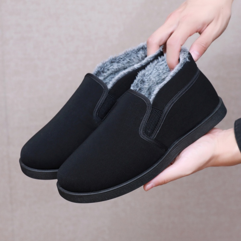 2025冬新款老北京布鞋羊毛棉鞋男