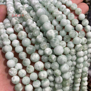 无加色 韩国绿天使石散珠绿海纹圆珠串珠半成品DIY手作材料配件