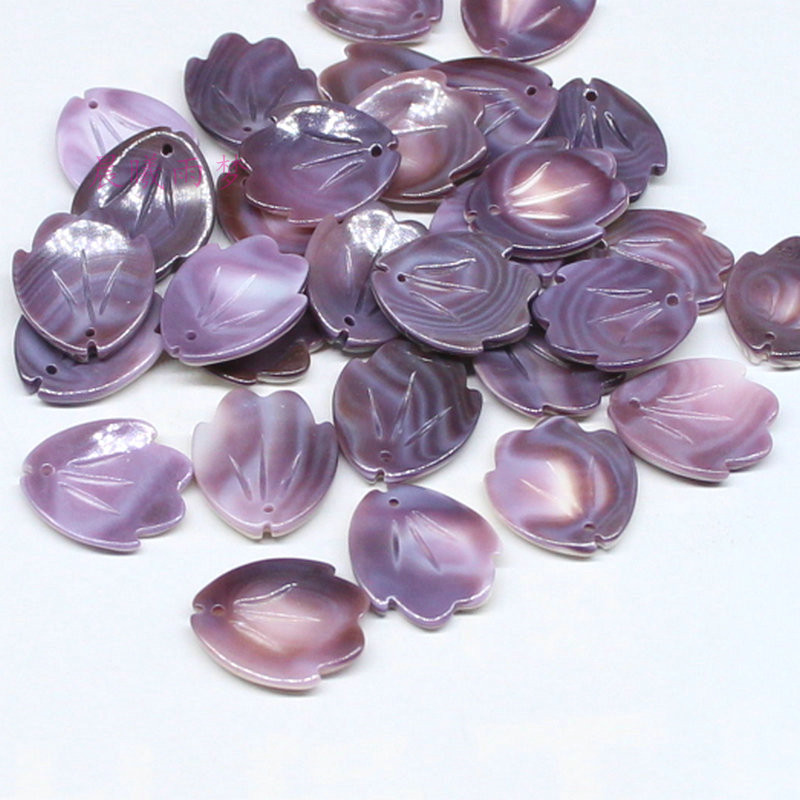 1214mm天然紫贝牡丹耳饰古风发簪