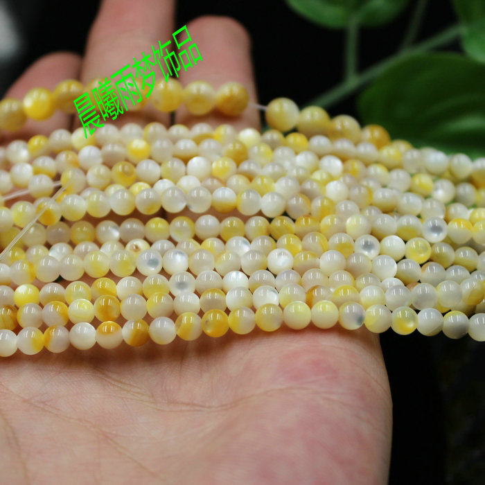diy天然浅黄色猫眼散珠