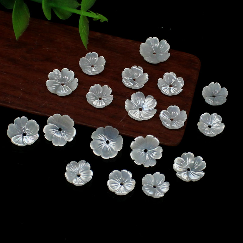 diy天然耳饰发簪古风贝壳花