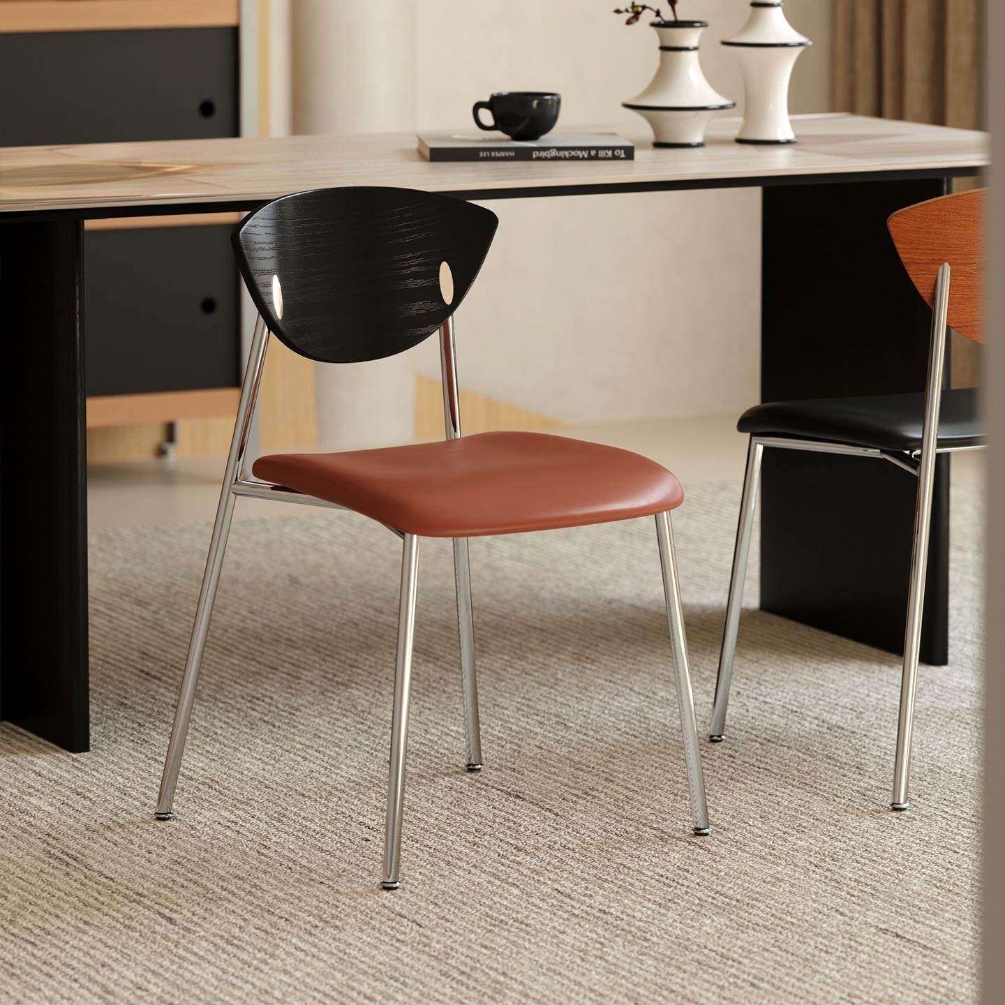 飞鸟椅法式餐桌椅子餐椅家用实木靠背椅中古风餐桌椅套装网红复古,住宅家具,餐椅,淘宝优惠券,粉丝福利购,淘宝优惠卷