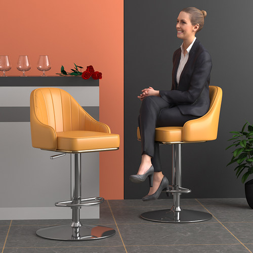 吧台椅升降旋转轻奢酒吧