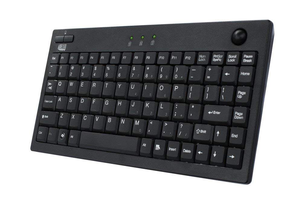 adesso AKB-310UB 迷你轨迹球88键工控工业USB键盘