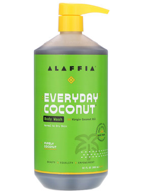 现货美国Alaffia Everyday Coconu百香果椰子沐浴露950ml中干性肤