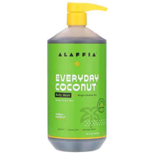 现货美国Alaffia Everyday Coconu百香果椰子沐浴露950ml中干性肤