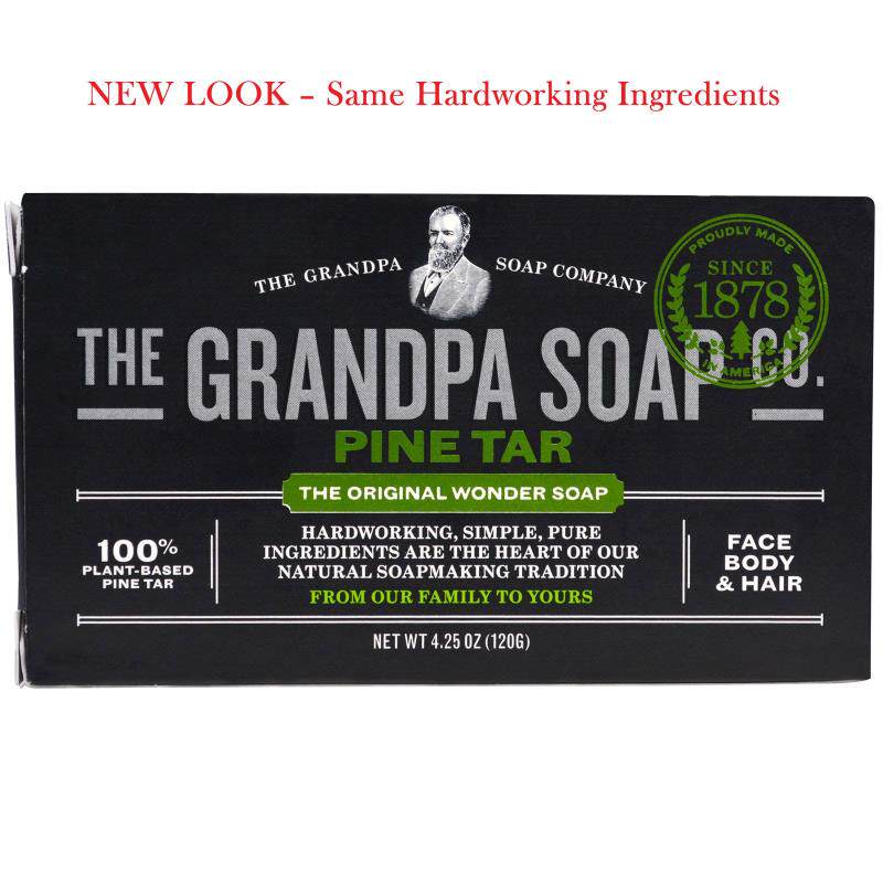 现货美国Grandpa's爷爷的菜园 松焦油香皂 硫化祛痘去角质 120G