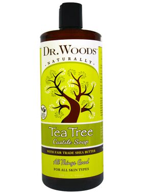 美国Dr.Woods茶树黑皂沐浴露