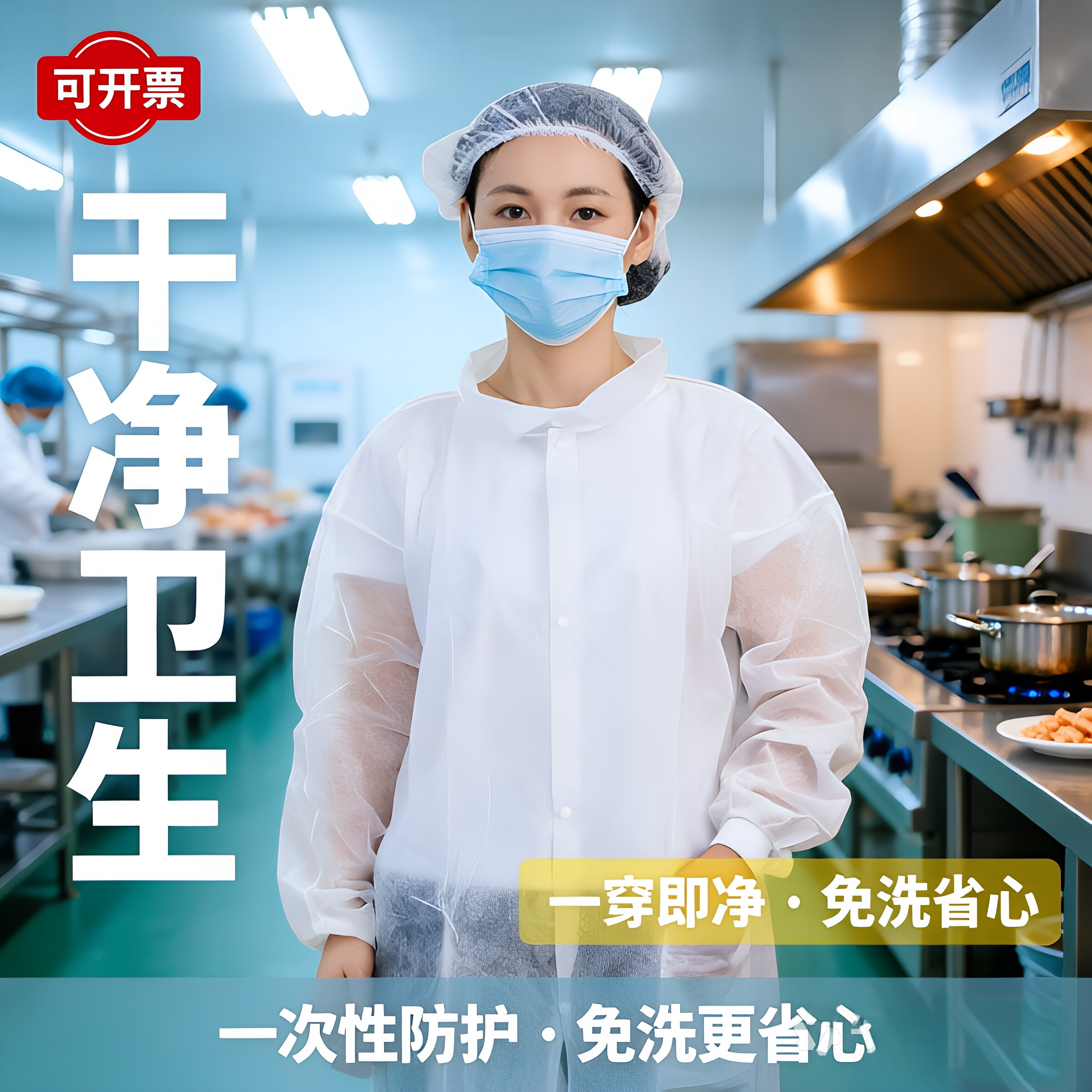 食品工厂实验室餐饮工作防护服