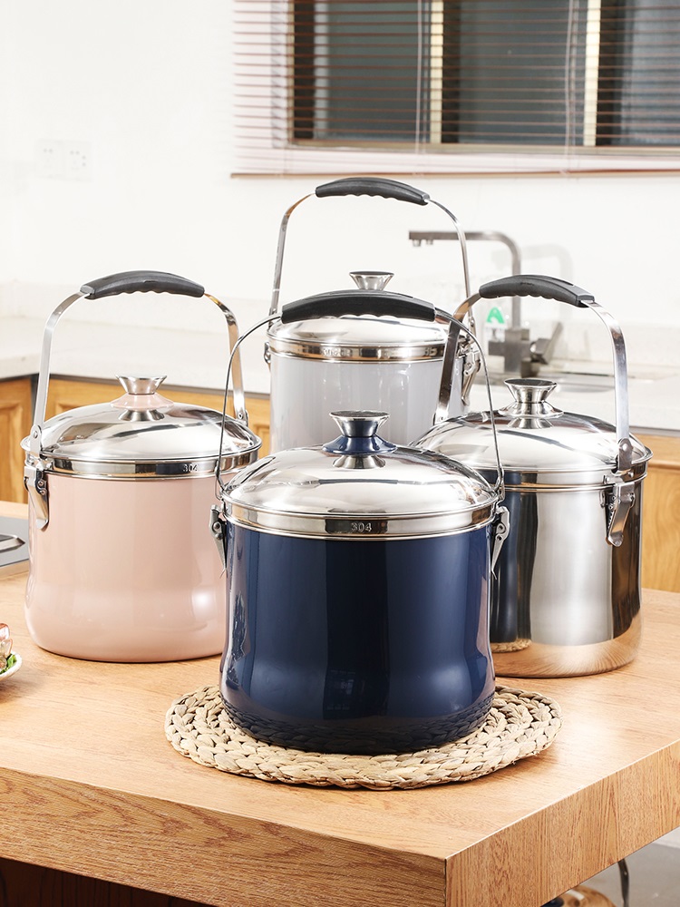 304不锈钢无熄火再煮锅家用加厚节能保温大容量焖煮汤锅79L