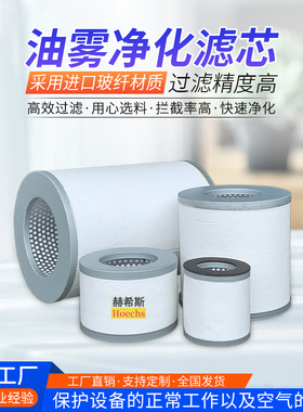 油雾滤芯波纤真空过滤总成油质气体F002F004F003F006风机防尘罩
