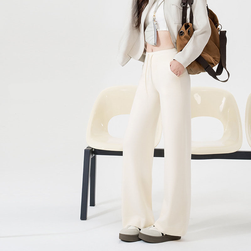 2026春秋新款云朵直筒阔腿裤女显瘦垂感莫代尔休闲裤瑜伽运动裤