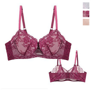 胸罩蕾丝性感聚拢文胸70B70C75C85B85D 透气薄款 正码 不偏小