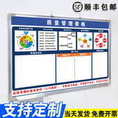 质量管理看板 免费设计支持定制当天发 白板写字板定制内容定做小黑板车间工厂办公室可擦吸磁性大看板挂墙式