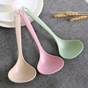 创意网红大汤勺子家用无漆陶瓷厨长柄韩式国软头喂水同款餐具套装