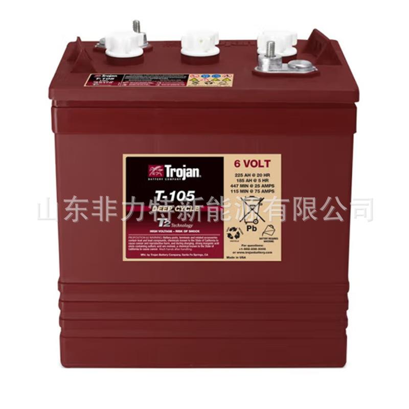 蓄电池T-105 6V225AH洗地机电瓶升降机观光车高尔夫车