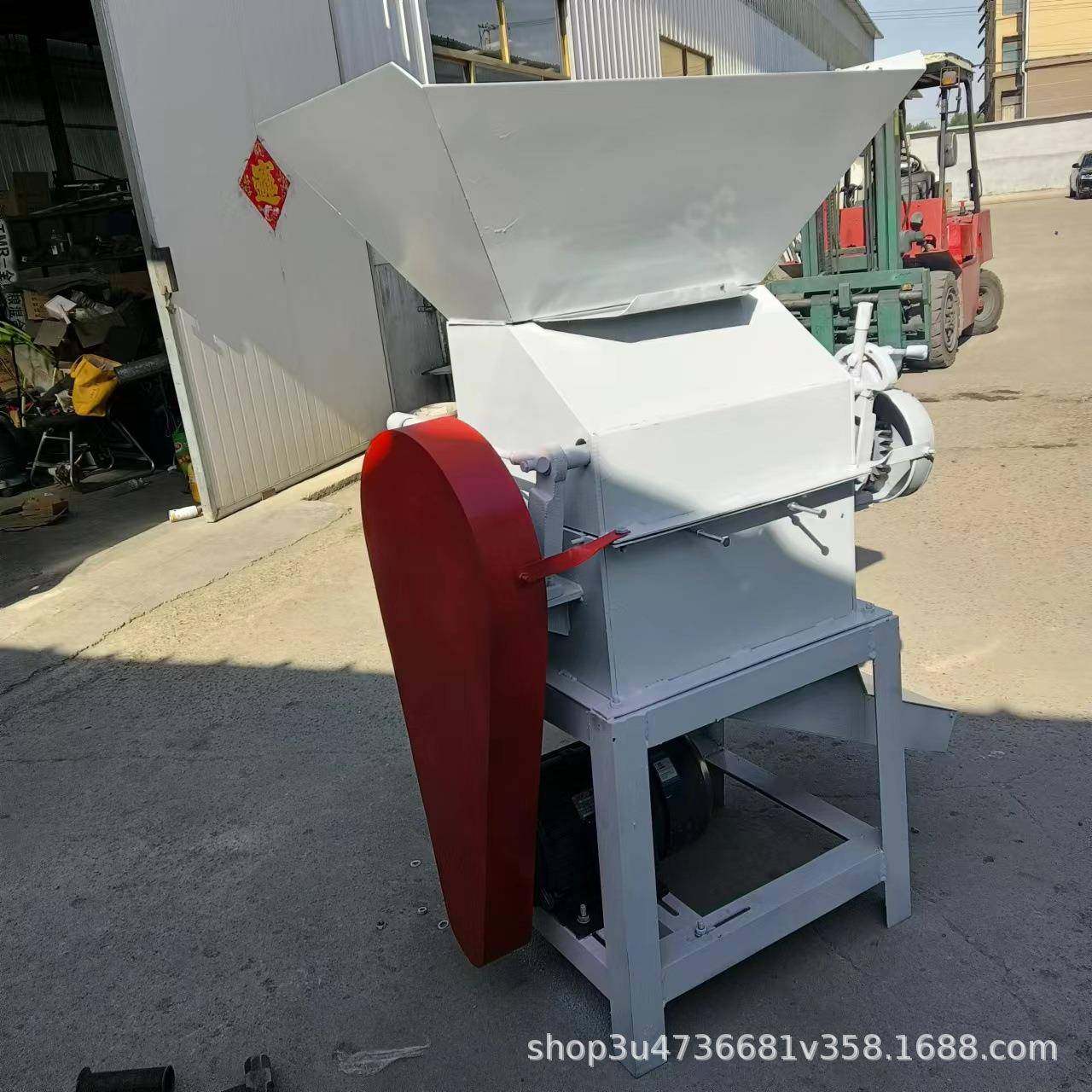 对辊式花生破碎机 商用大型高粱颗粒压碎机