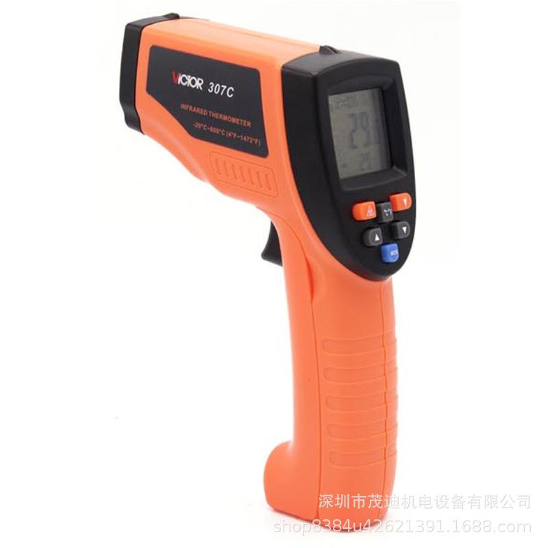 胜利VC307C/308D高温手持红外高精度工业测温枪 测1150℃