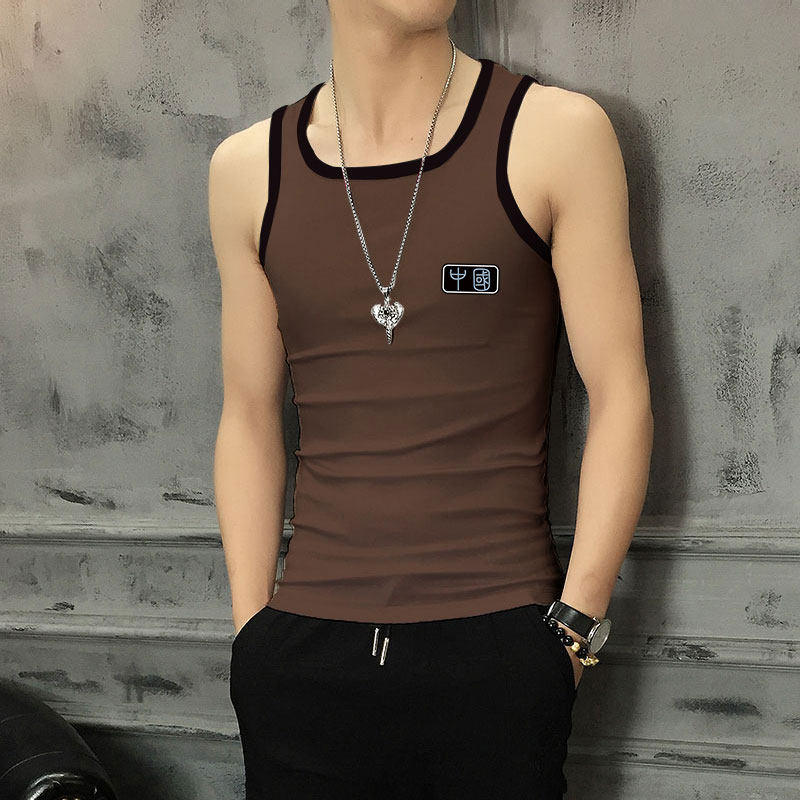夏季潮流坎肩印花运动打底透气修身无袖汗衫弹力男士健身圆领背心,男装,背心,淘宝优惠券,粉丝福利购,淘宝优惠卷