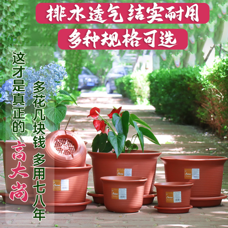 PP树脂田园简约爱丽思中钵花盆