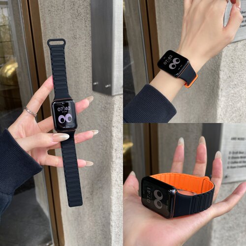 适用小米手环10Pro硅胶磁吸表带