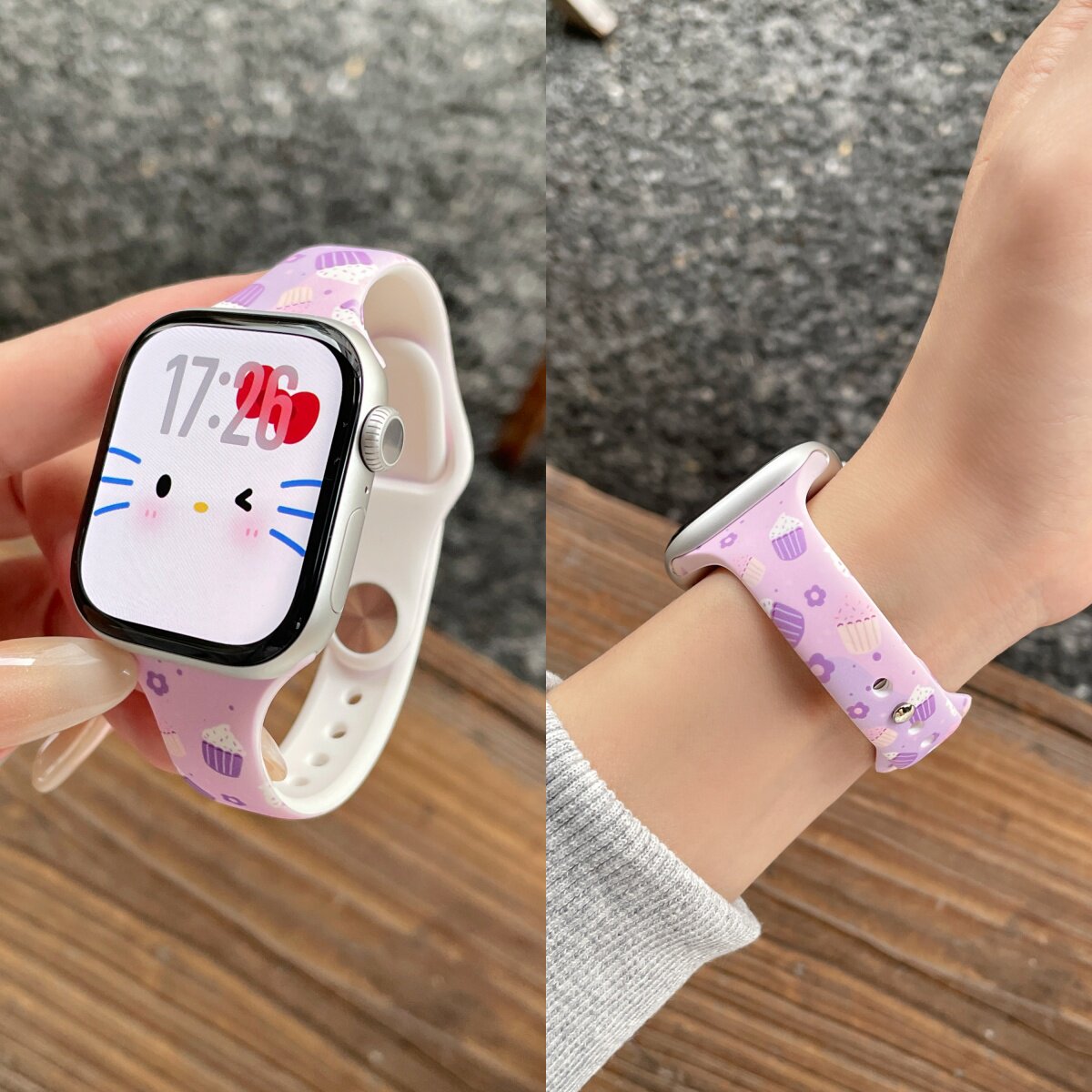 iwatch11/10爱卡通硅胶表带图片