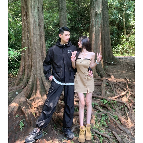 Дизайнерский приталенный топ без лямок, платье, в американском стиле, тренд сезона, подходит для подростков