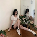 Кружевная рубашка, кукла, квадратный вырез, короткий рукав