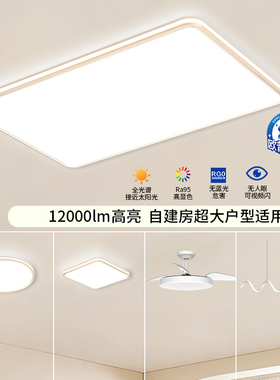 欧普LED护眼吸顶灯具1米2客厅灯卧室自建房大瓦数高显色智控锦轩4