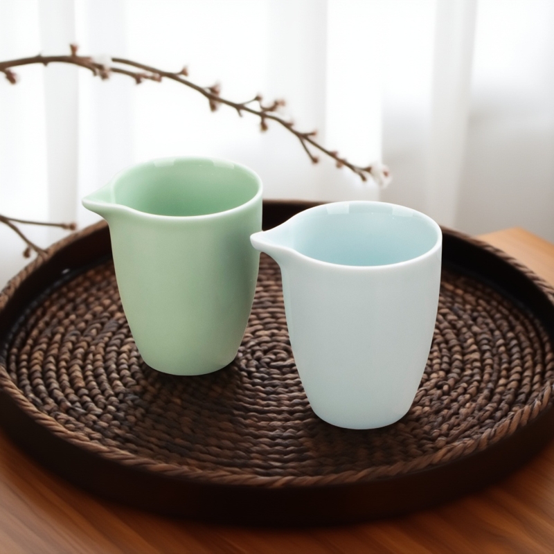 青瓷公道杯陶瓷分茶器茶海匀杯