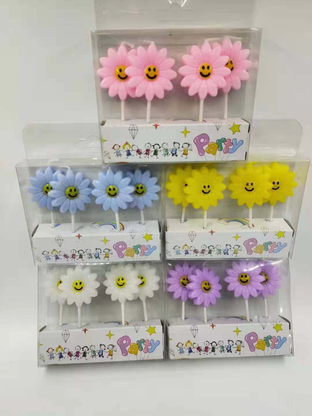 网红日韩风蜡烛小雏菊白色ins生日蛋糕烘焙甜点装饰派对小白菊