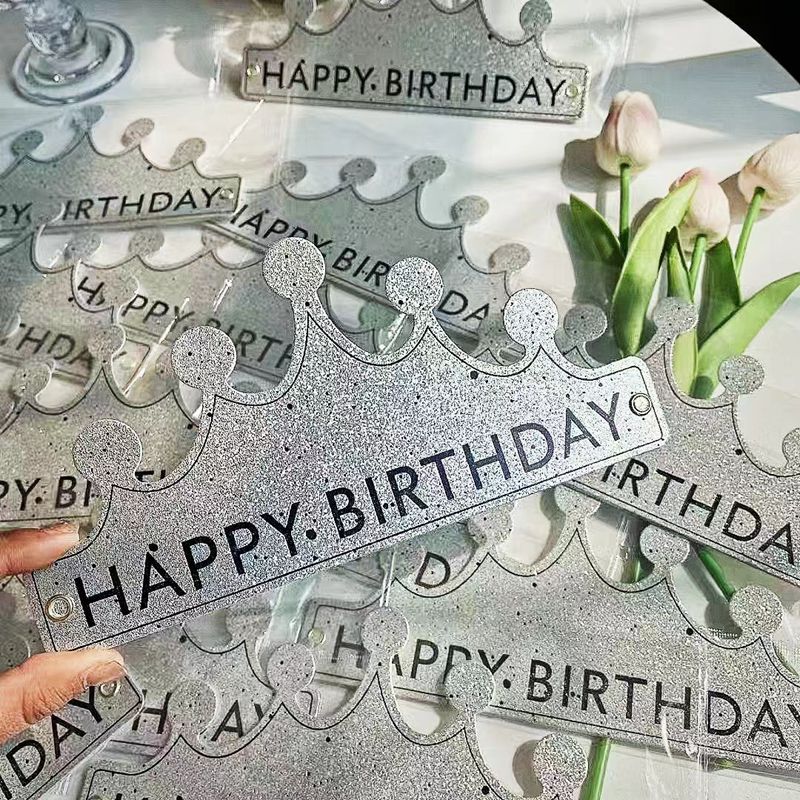 东方淘侠银色折叠生日帽