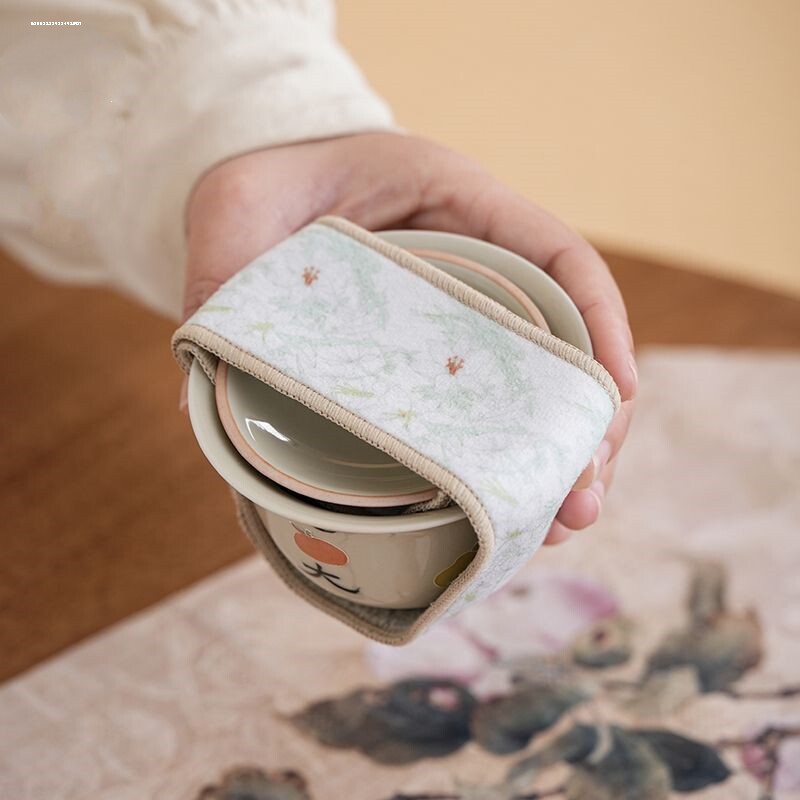 茶具扎带布条紫砂壶防磕碰保护条盖碗包装绑袋护壶条茶具配件