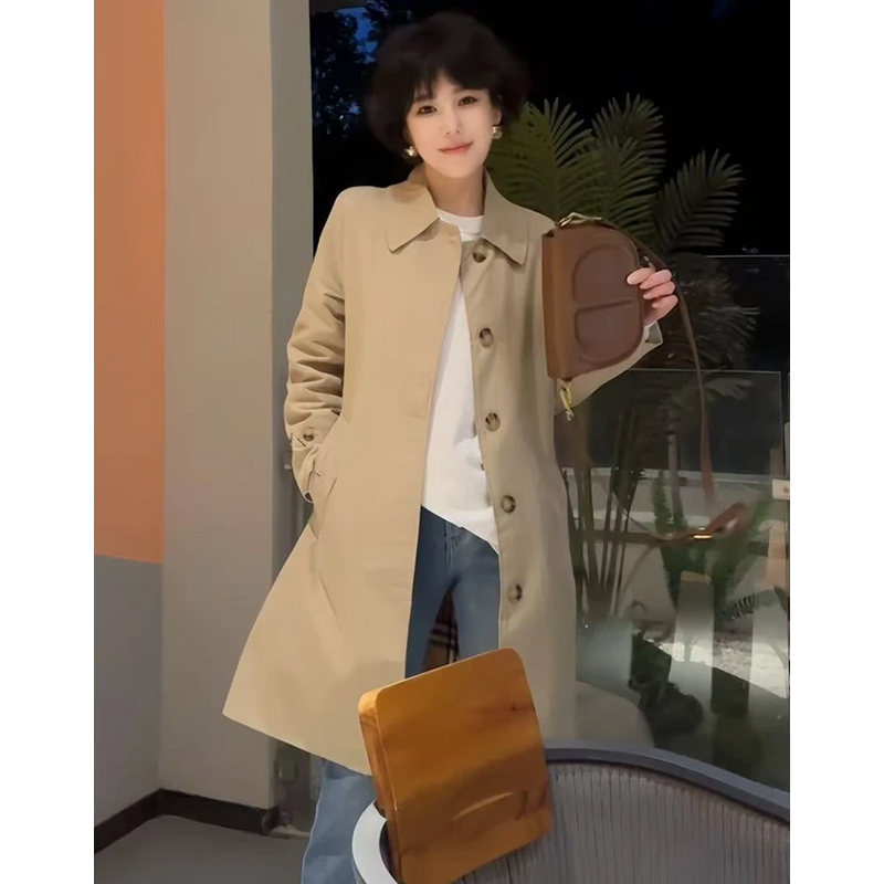 卡姆登轻便风衣女外套中长款秋冬