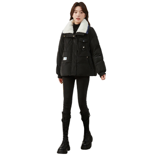 2025年冬季新款设计感轻奢短款羽绒服女小个子修身白鸭绒保暖外套