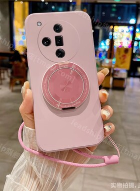 适用oppofindx9手机壳x8ultra/findx7pro/findx7/findx6挂绳findx6profindx5软findx3旋转360°磁吸英文支架