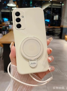 适用oppoA55手机壳A54/A53/A52挂绳PEMM00简约女个性软防摔创意液态硅胶全包新款男超薄时尚U型磁吸英文支架