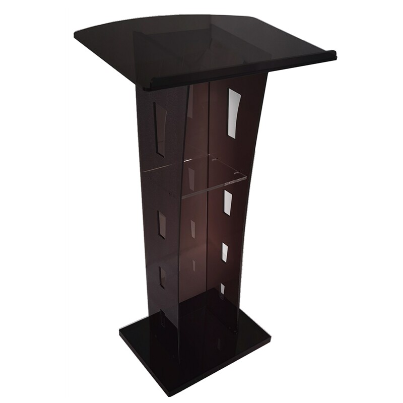 茶色亚克力讲台主持台颁奖台演讲台可拆装迎宾台会议签约台司仪台