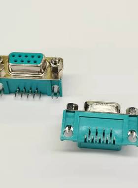 DR9 公头 母头DB 串口 VGA插座 焊板插板式90度弯脚/针绿色DP