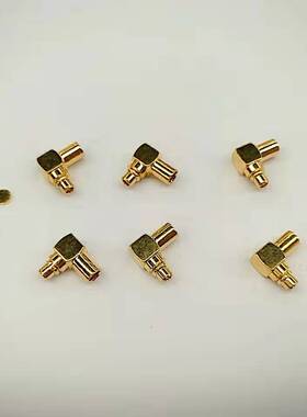 RF射频MMCX-JWB2公头弯头接RG402RG405半柔半刚线缆全铜镀金接头