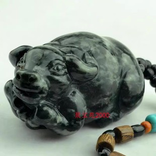 南阳独玉扭转乾坤玉牛把玩玉石12生肖摆件天然独山玉牛助运手把件