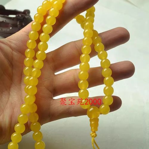 天然玉石手串男女108颗玉珠子佛珠项链云南黄龙玉项链黄龙玉手串