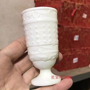 玉器神兽杯酒杯茶杯中式高档主人龙珠杯仿汉代玉杯子仿古玉杯摆件