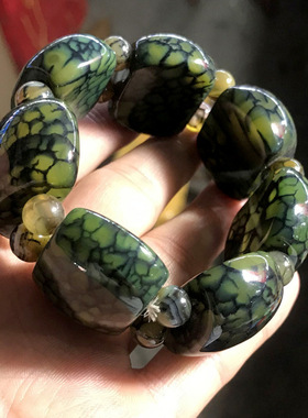 龙纹玛瑙手排水晶玉石单圈