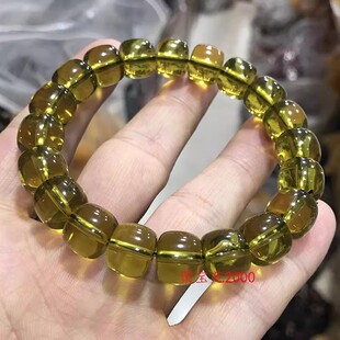 蜜蜡琥珀老型珠手链男女金珀佛珠手饰天然墨西哥净水蓝珀冰透手串