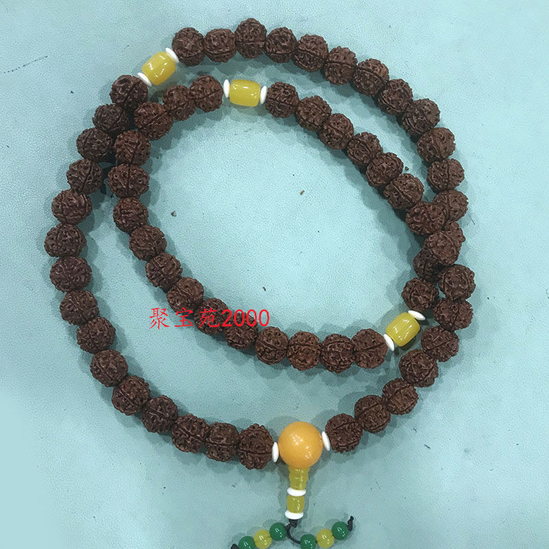 盘玩木质菩提子文玩项链男女士核桃珠金刚菩萨108颗佛珠念珠手串