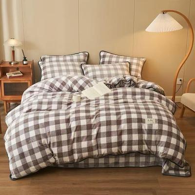 【送运费险】冬季款牛奶绒四件套 保暖亲肤